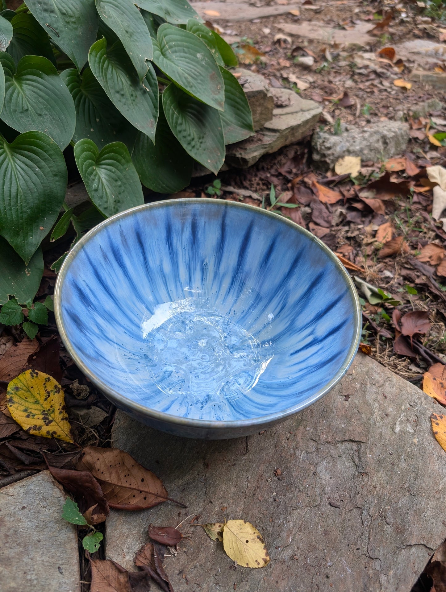 Tie-dye Blues Large Bowl