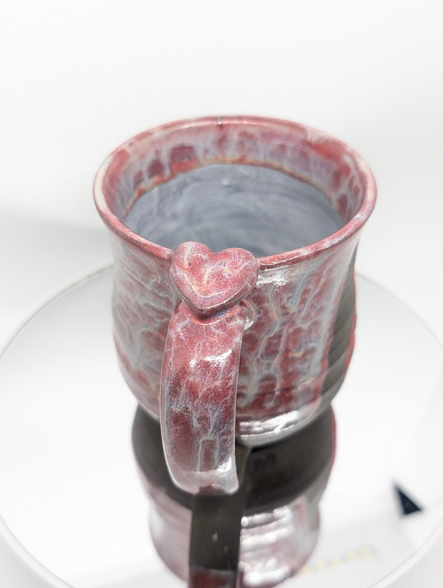 Love potion mug with heart thumb rest