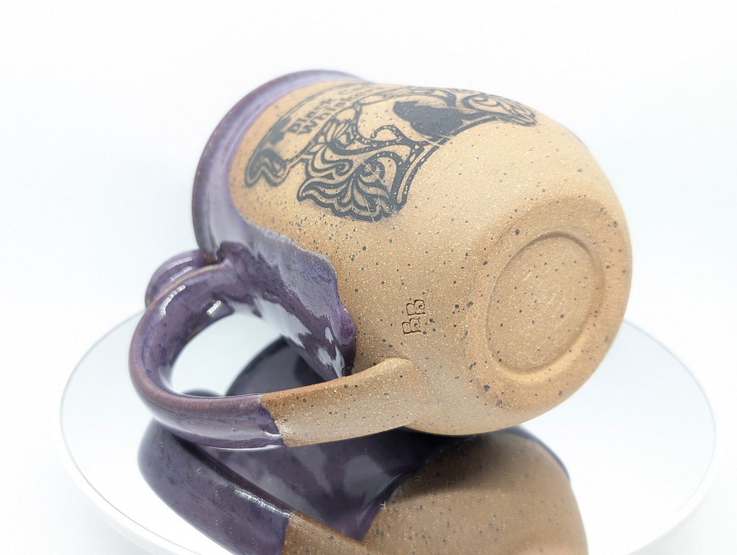 Black cat whiskers mug