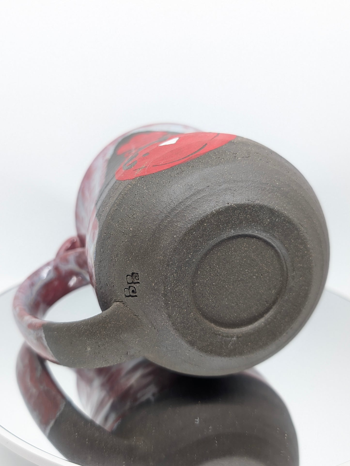 Love potion mug with heart thumb rest