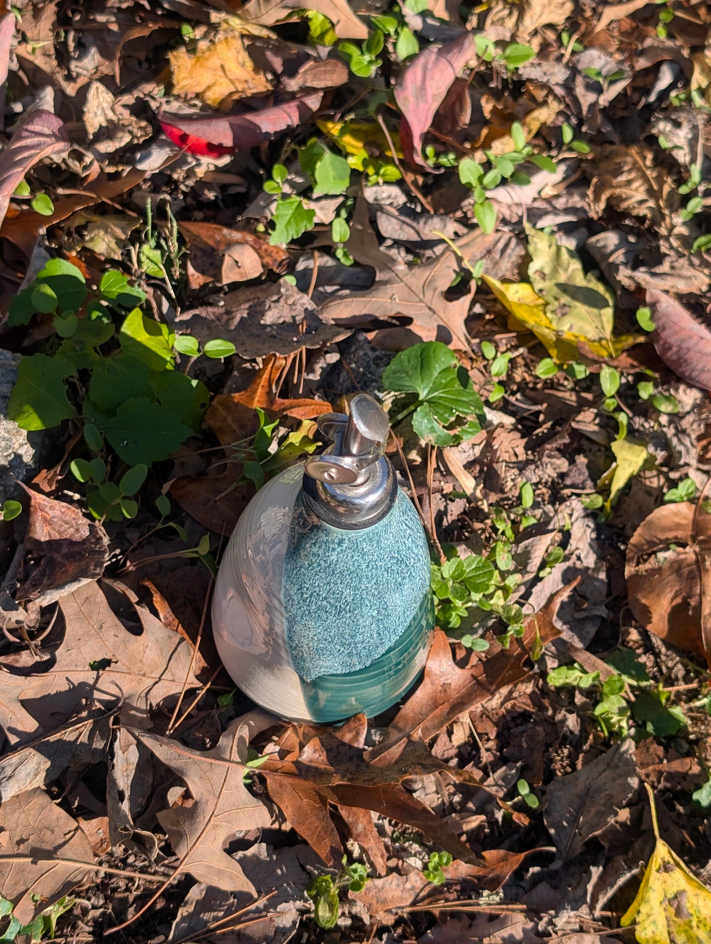 Hazy Green Oil Cruet