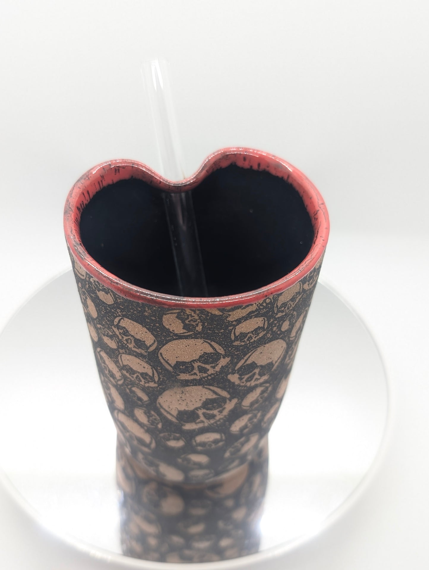 Skulls straw tumbler