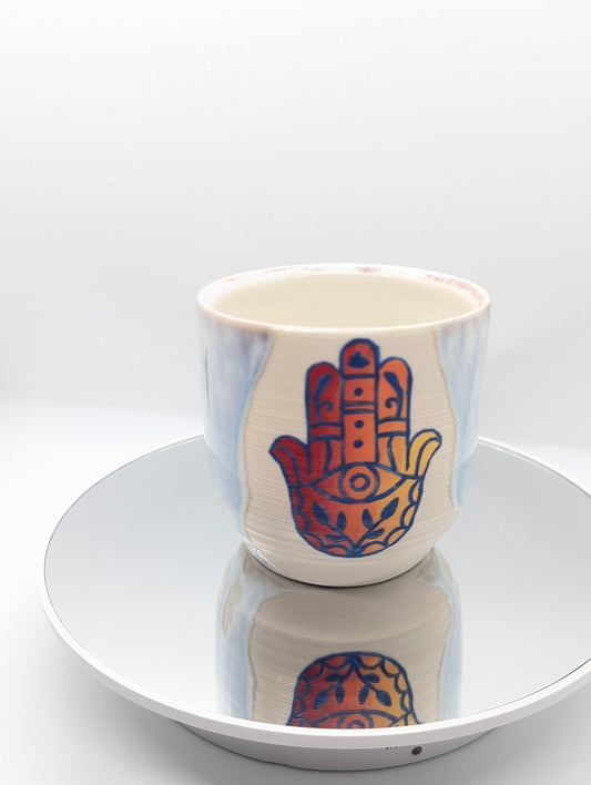 🪬 Hamsa cup with nebula glaze