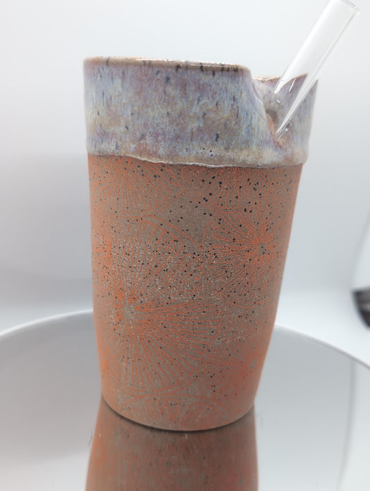 Orange slice straw cup
