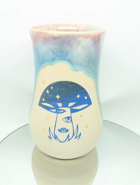 Seeing eyes mushroom tumbler