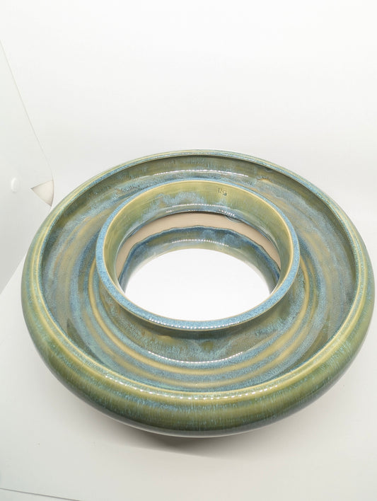 Flower, moss or succulent donut planter