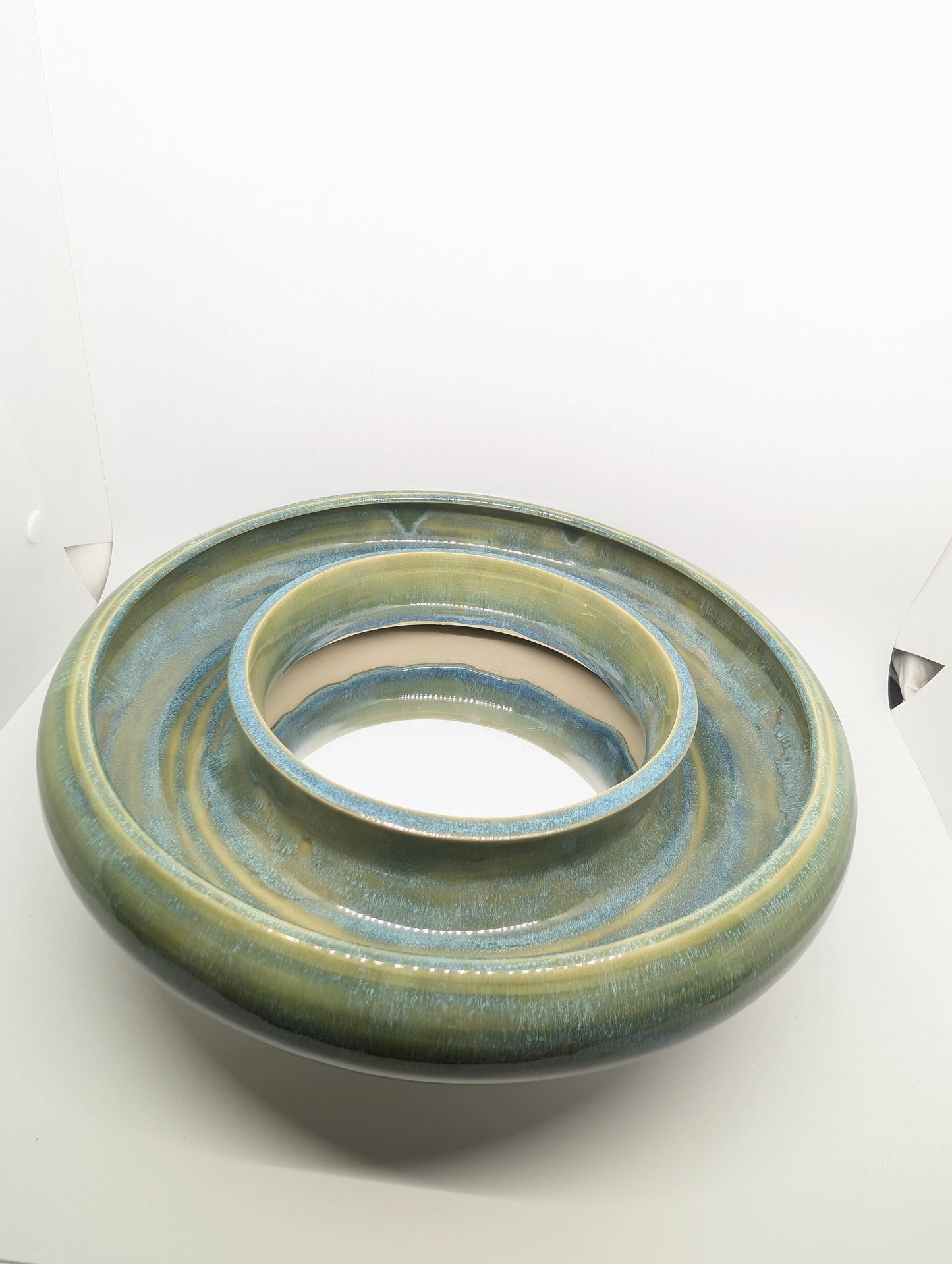 Flower, moss or succulent donut planter